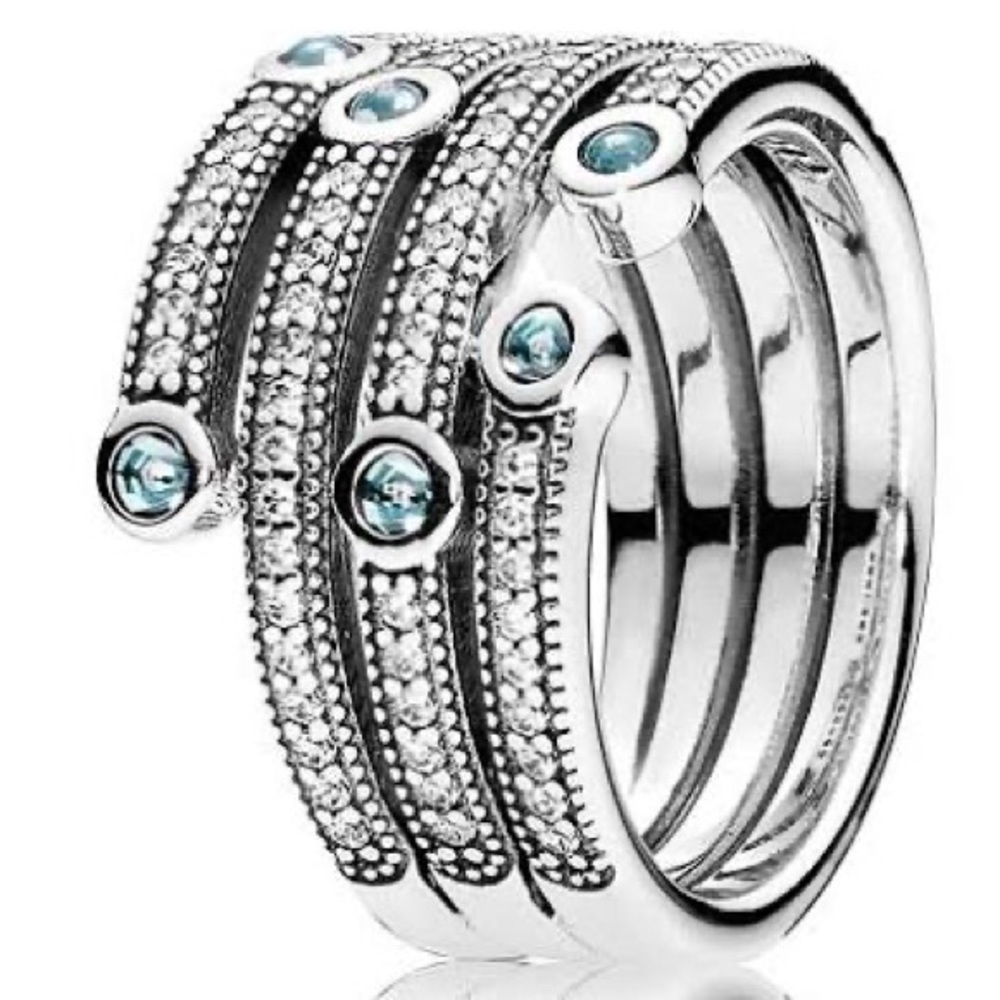 Pandora ring “shimmering ocean ring”